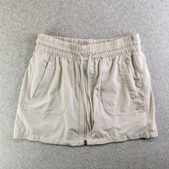 Athleta Expedition Skort Womens 8 Gray Mini Skirt Zip Front Hiking Tennis Golf - Picture 16 of 16